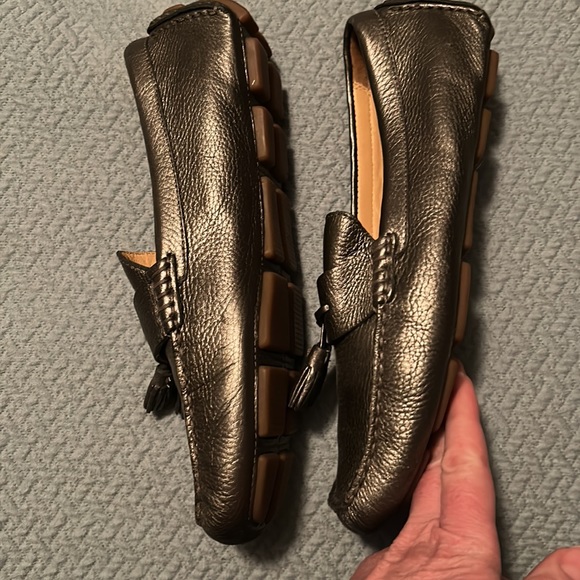 Cole Haan Silver/Pewter Driving Moccasins - Picture 4 of 11